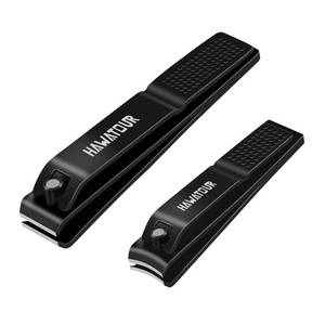 lot 2322 image: HAWATOUR Nail Clippers Set with Visibly Tin Case, Black