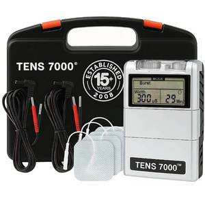 lot 2330 image: TENS 7000 Digital TENS Unit with Accessories - Muscle Stimulator Machine for Back Pain Relief, Sciatica, Neck, Nerve, Shoulder, Hip, Elbow, Muscle Pain Relief