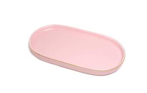 lot 2334 image: Ceramic Jewelry Dish, Perfume Vanity Tray, 7x4 Decorative Catch All Bowl for Trinket Key Ring, Small Bathroom Counter Tray, Soap Tray for Kitchen Sink (Pink)