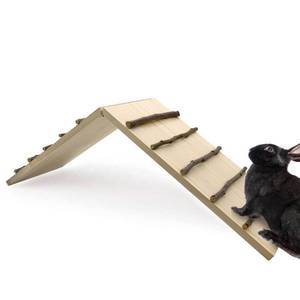 lot 2346 image: Hamiledyi Rabbit Ramp Wooden Cage Bridge Guinea Pig Ramp Rodents Climbing Ladder for Bunny Chinchilla Ferret Squirrel Hedgehog Rat