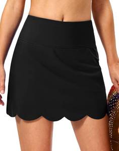 lot 2349 image: SANTINY Womens Scalloped Swim Skirt Tankini Swimsuit Bathing Suit Bottom