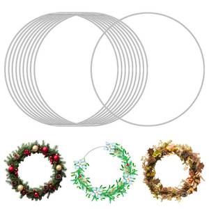 lot 2374 image: A 10 Inch Metal Hoops for Crafts, 10 PCS Dream Catcher Rings Silver Metal Macrame Ring Floral Wreath Hoop for Centerpiece Table Decorations Wedding Wall Hanging Decor