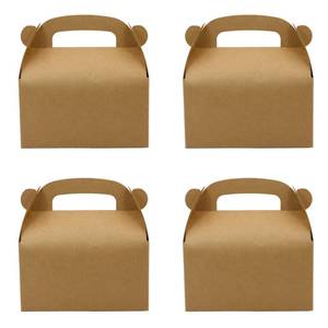 lot 2375 image: Oletx 24Pcs Brown Party Favor Treat Boxes Goodie Paper Box with Handles
