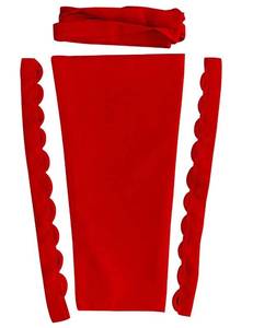 lot 2420 image: QRBTSCL Adjustable Fit DIY Chiffon Corset Kit Zipper Replacement Red 12