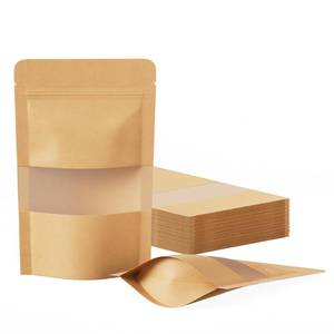 lot 2421 image: FireKylin 100 Pcs Resealable Bags, Matte Window, Paper, Brown,3.5 x 5.5 in