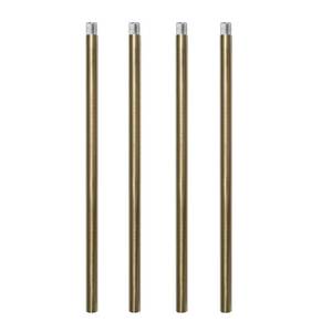 lot 2425 image: HALIGATE Polished Brass M12 Threaded Light Fixture Extension Rod, 12 Inches
