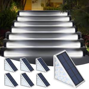 lot 3031 image: AUDLES LED Solar Step Lights Stair Light Solar Deck Lights IP67 Solar Decoration Lights for Yard, Patio, Garden, Walkways, Front Door, Pathway, Driveway, Porch 6PK