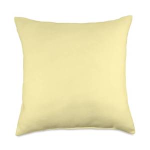 lot 3036 image: Simple Chic Solid Color Pastel Butter Yellow Throw Pillow