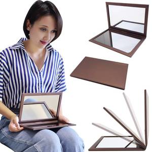 lot 5246 image: QEAHZ Adjustable Face Down Mirror for Vitrectomy Recovery - 10 x 7, Brown