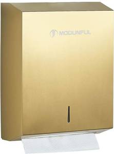 lot 5268 image: Commercial Paper Towel Dispenser Gold - Multifold Paper Towel Dispenser Wall Mount, High Capacity Stainless Steel Tissue Holder, Suitable for Bathrooms and Public Places