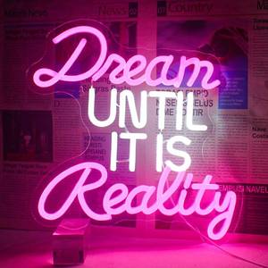 lot 5273 image: Horseneon Dream Until It Is Reality Neon Sign Pink Inspirational Neon Sign