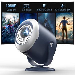lot 5284 image: Mini Projector for iPhone, Antmap Portable Movie Projector with WiFi and Bluetooth, 1080P Support, 240° Rotatable Video Projector for Bedroom Home Theater Compatible with TV StickiOSAndroidPCHDMI