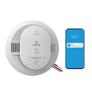 lot 5308 image: Kidde Smart Smoke Detector with Ring, Hardwire & AA Battery, RGSAR-RW