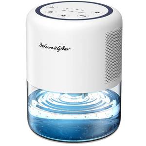 lot 5313 image: Windangel 44oz(1.3L) Small Dehumidifier for Home Auto-Off Quiet Portable Dehumidifier with 3 Modes 10 Color Lights 4 Timer Settings for Bedroom Bathroom Closet (215 sq.ft)