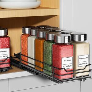 lot 5315 image: RCHYFEED Pull Out Spice Rack Organizer, 1 Tier,4.5 Wx10.5 Dx2.5 H