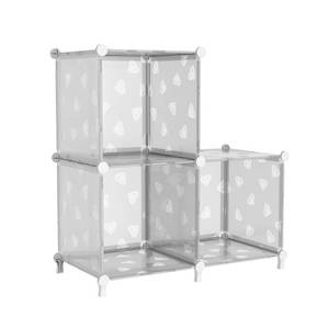 lot 7093 image: UNKU 3 Cube Storage Organizer, Closet Organizer Storage Shelf,Translucent
