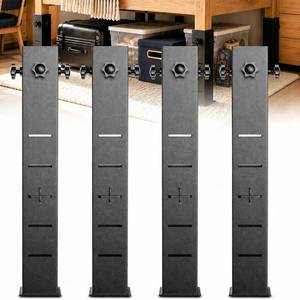 lot 7094 image: LEVENDOR College Dorm Bed Risers Heavy Duty Extra Tall - 4681012 Aadjustable, Thickened Steel Bed Risers Fit Bed Legs Up to 2.2, Wide Base Bed Extenders for Dorm, Metal Dorm Bed Lifting Kit