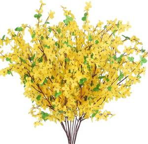 lot 7114 image: COEWUR Artificial Forsythia Branches 16pc 25.6in Stem