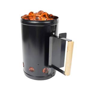 lot 7119 image: Charcoal Chimney Starter with Wood Handle