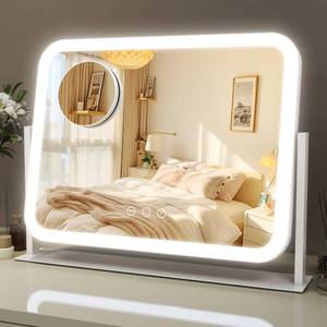 lot 7126 image: ROLOVE Lighted Makeup Mirror 17x13 with 10X Magnification