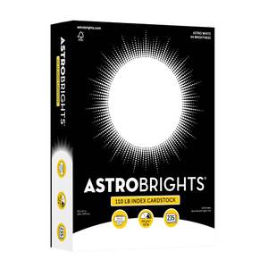 lot 7128 image: Astrobrights Cardstock 8.5 x 11 110 lb. 235 Sheets