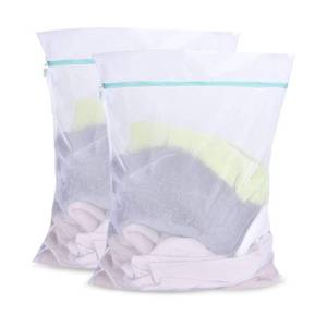 lot 8346 image: OTraki Mesh Laundry Bag for Delicates 2 Pack Garment Wash Bag 24 x 32 inch Zippered Large Washing Machine Bags for Sweater Dirty Clothes Washer College Dorm Organizer Dont Drying, Melting 140-176��