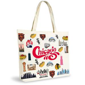 lot 8361 image: APIILVPQ Chicago Travel Tote Bag, Chicago Souvenir Gifts