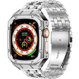 lot 8376 image: MioHHR Metal Band and Case for Apple Watch 49mm