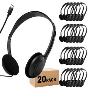 lot 8394 image: ZHENWAY USB-C Headphones 20 Pack Black