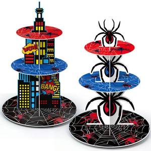 lot 8448 image: Widecook 3-Tier Hero Cupcake Stand, 2-Pack, 15 inches