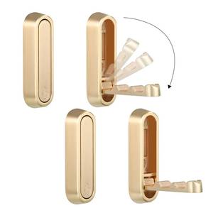 lot 8458 image: Dntorx Foldable Wall Hook Gold 4-Pack 40 lb