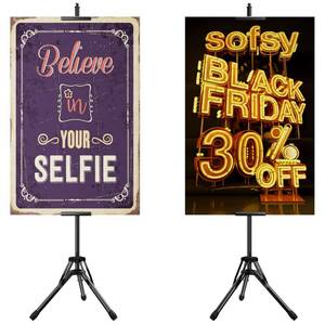 lot 9683 image: WHAUU 2Pack Poster Stands for Display, Double-Sided Sign Holder Stand
