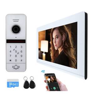 lot 9688 image: Wireless Video Intercom System Smart Home 1080P HD Night Vision Doorbell Camera Video Porteiro with 10Touch Screen Monitor for Home Safety,Support Tuya 64GB