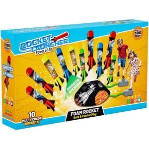 lot 9692 image: Otoseth Multi-Color Rocket Launcher for Kids - Foam Blaster Set with 10 Rockets, Soars Up to 100 Feet - Birthday & Christmas Toys for Boys & Girls Age 3-12