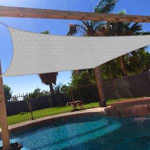 lot 9695 image: Windscreen4less 12 x 14 Sun Shade Sail Rectangle Outdoor Canopy Cover UV Block for Backyard Porch Pergola Deck Garden Patio (Gray)