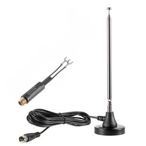 lot 10013 image: Eifagur 75 Ohm 300 Ohm Magnetic Base FM Radio Telecopic Antenna with 10ft Coaxial Cable for Stereo Receiver Digital HD Radios and Home Theater System