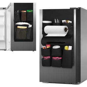 lot 10017 image: Weysat Mini Fridge Organizer with 14 Pocket for Dorm,Classic,Black