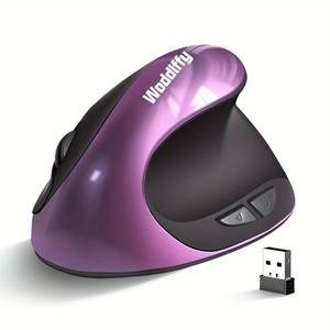 lot 10043 image: Woddlffy Ergonomic Mouse,Vertical Ergonomic Wireless Computer Mouse Purple