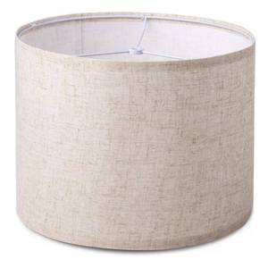 lot 10054 image: Lamp Shade for Table Lamps, Drum Lampshade for Floor Lamps, 13 Top X 13 Bottom X 10 High Large Lamp Shade, Beige Modern Fabric Lampshade, Easy Assembly Replacement Lamp Shade Spider Fitter