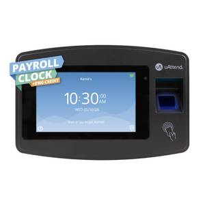 lot 10467 image: uAttend JP2000 Payroll Time Clock �� Cloud Payroll Engine with Biometric & RFID, Time & Attendance System, Faster Payroll - $100 Payroll Fees Credit