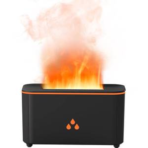 lot 10475 image: Mini Colorful Flame Essential Oils Diffuser, 160ml Ultrasonic Aroma Diffusers with Cool Mist Aromatherapy Humidifier, 7 Colorful Light, Whisper-Quiet, Auto-Off, 8Hours for Home, Office, Bedroom