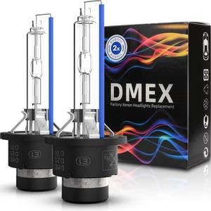 lot 10489 image: DMEX D2S HID Headlight Bulbs 6000K Cool White Xenon 35W 85122 66240 66040 66240CBI Replacement - Pack of 2 (Not fit Halogen Headlamp)