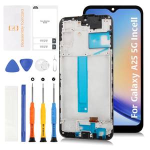 lot 10499 image: As is Olivechard InCell Galaxy A25 5G LCD Screen Replacement No Fingerprint for Samsung Galaxy A25 5G LCD Screen Touch Digitizer Assembly A256U A256B with Black Frame