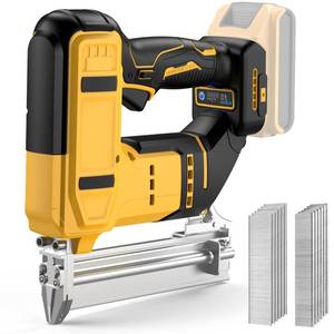 lot 13777 image: 2-in-1 Cordless 18GA Brad NailerStapler, Compatible with Dewalt 20V Max Battery(No Battery), Electlic Nail GunStaple Gun Battery Powered with 1200 NailsStaples for Woodworking, Upholstery and DIY