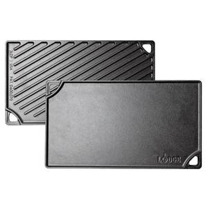 lot 13779 image: Lodge Reversible Cast Iron GrillGriddle Pan, 16.75 x 9.5 Inches