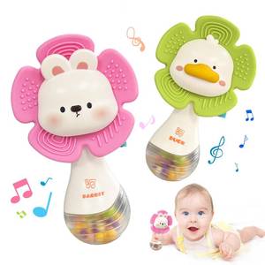 lot 13782 image: 2 PCS Baby Rattles Teething Toys 3-6 Month, Baby Toys for 0-6 Months