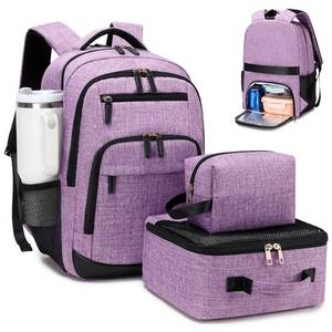 lot 13786 image: BOVIP Travel Backpack For Men Women,40L Carry On Backpack Flight Approved,TSA Personal Item Travel Bag Fits 17 Inch Laptop,Business Weekender Overnight Daypack Purple