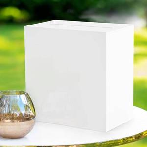 lot 13799 image: Lemicin White Acrylic Wedding Card Box with Slot Large DIY Card Box Blank No Print Money Box Holder for Wedding Reception Graduation Bridal Shower Party Favor Wishing Well Decor (10 x10 x 5.5 Inch)
