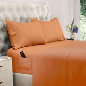 lot 13801 image: DreamCare King Size Sheets Set - Extra Deep - Terracotta