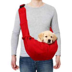 lot 13817 image: PETAXCELL Pet Sling Carrier Red Up to 16.5 Lbs